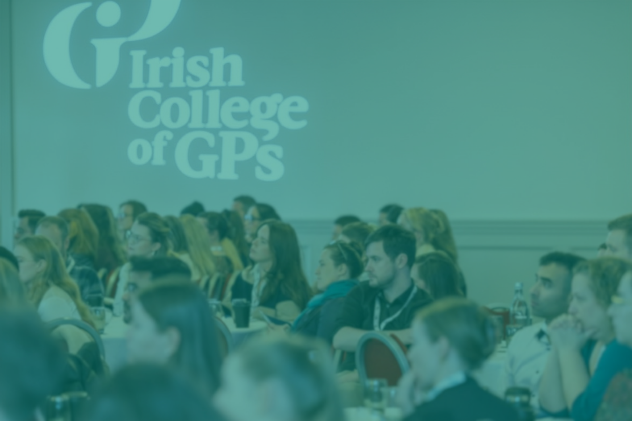 Conference image - logo displayed on wall
